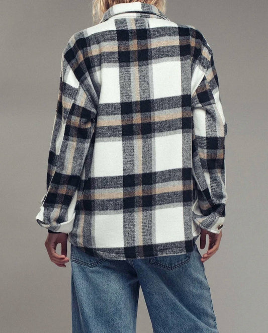 Trend:Notes - Relaxed Fit Plaid Flannel Shacket