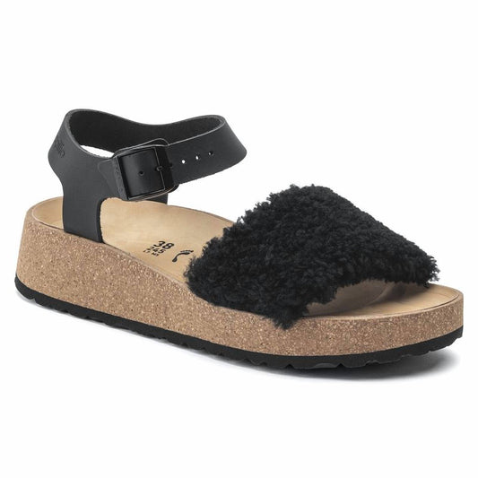 Birkenstock - Women's Glenda Natural Leather / Shearling Sandal