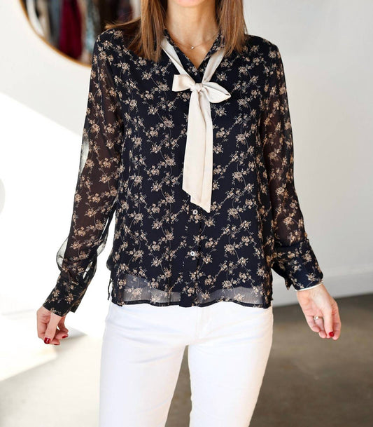 Entro - Guthrie Tie Neck Blouse