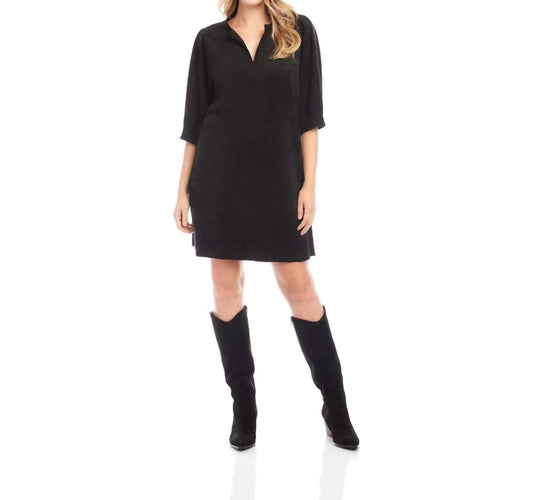 Karen Kane - Faux Suede Puff Sleeve Dress
