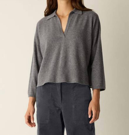 Eileen Fisher - Italian Cashmere Split Neck Sweater
