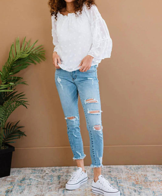 Andree By Unit - Daydreamer Full Size Run Pom-pom Blouse