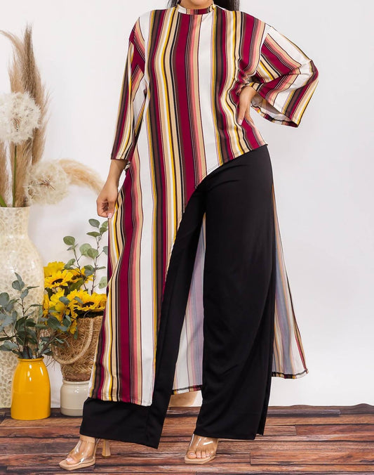 Karen T Design - Asymmetrical Top Two Piece Set