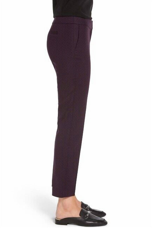 Halogen - Stretch Cotton Blend Dotted Cropped Pants