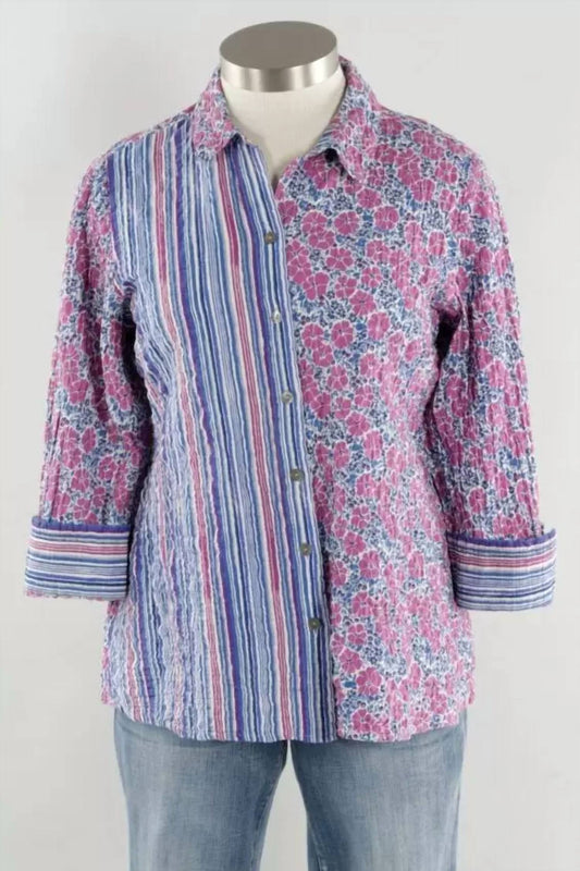 Habitat - Women's 3/4 Sleeves Button Down Shirt