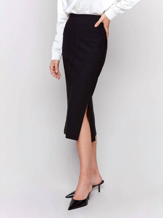 Charlie B - Gutsy Crepe Skirt with Patch Pockets