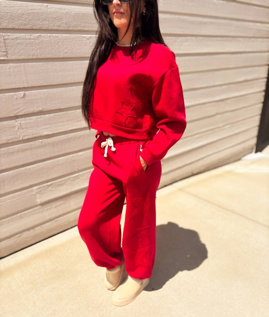 Vintage Havana - Scarlet Star Fleece Jogger