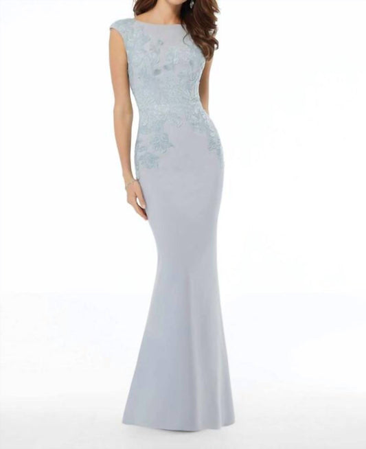 Mgny - Bateau Neckline Formal Dress