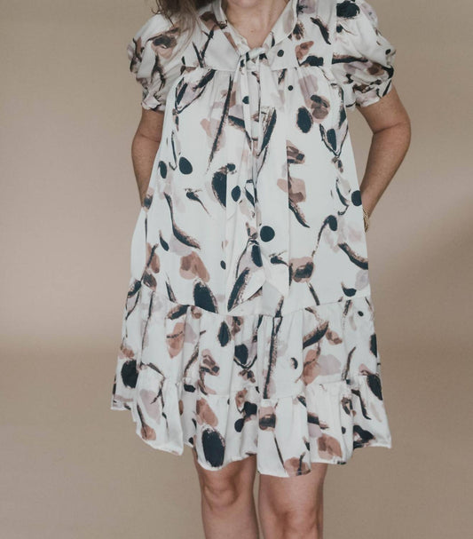 Entro - Abstract Satin Mini Dress