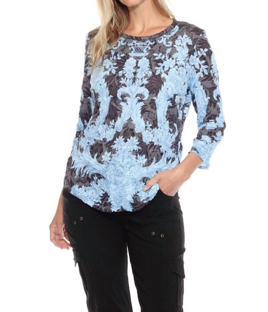 Carine - Lace Round Neck Top