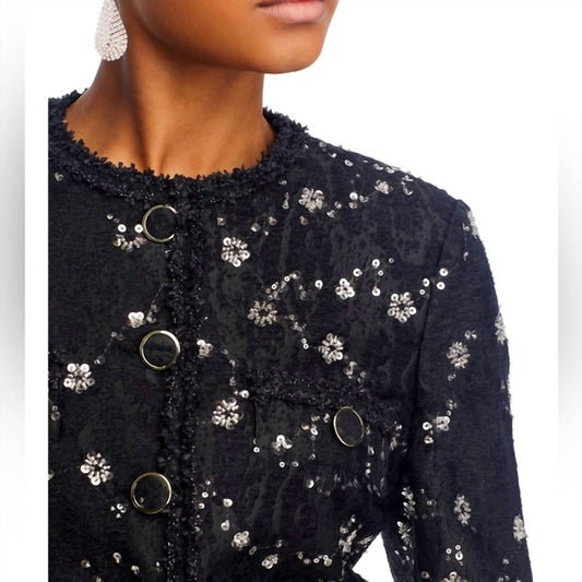 Milly - Rounded Beaded Neckline Blazer