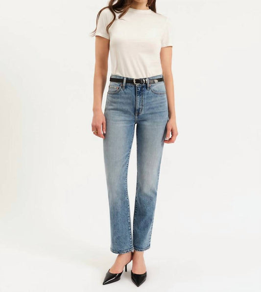 Daze - Smarty Pants High Rise Slim Straight Jeans