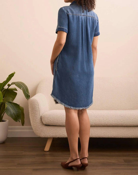 Tribal - Flowy Lyocell Pop Over Shirt Dress