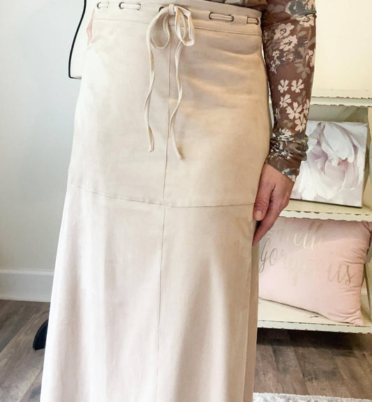 Mustard Seed - Faux Suede Flare Skirt