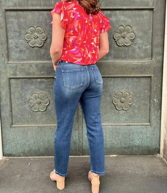 Kancan - Bradenton Mid Rise Slim Straight Jeans