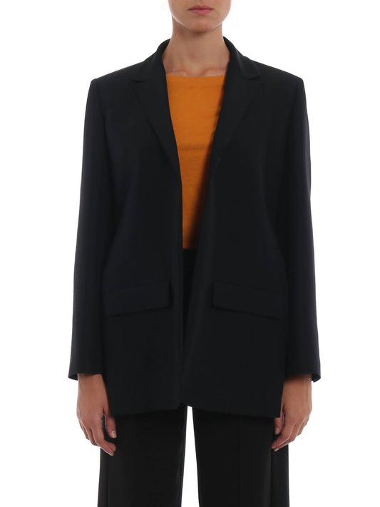 Valentino - Crepe Cady Open Front Tailored Blazer