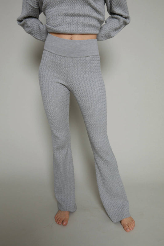 Sister Bloom - Chloe Cable Knit Flared Leggings