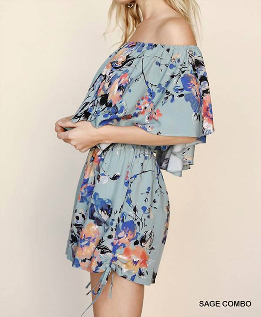 Umgee - Floral Off Shoulder Romper