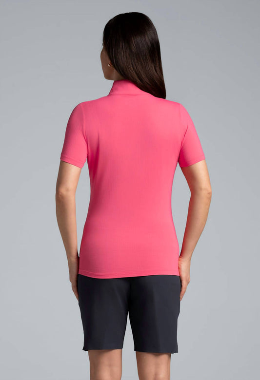 Ibkul - Zip Mock Neck Top