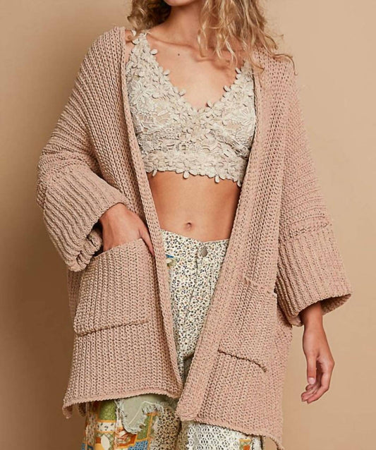 Pol - Edge To Edge Open Front Cardigan