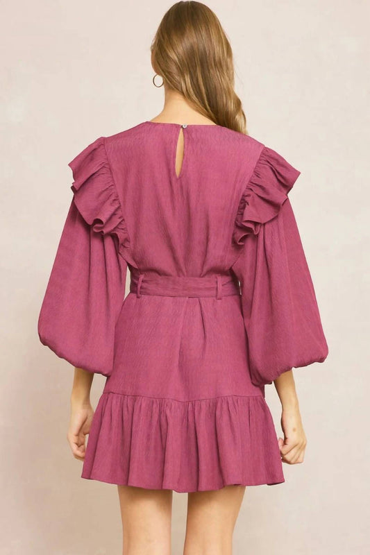 Entro - Bubble Sleeve Dress