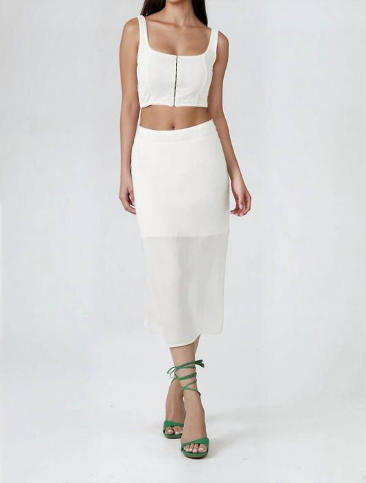 Fore Collection - Hook-and-eye Cropped Tank Top