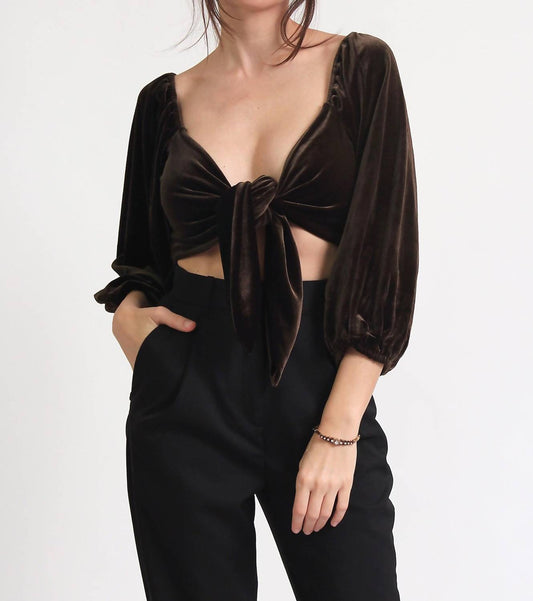 Olivaceous - Hudson 3/4 Sleeve V-neck Top