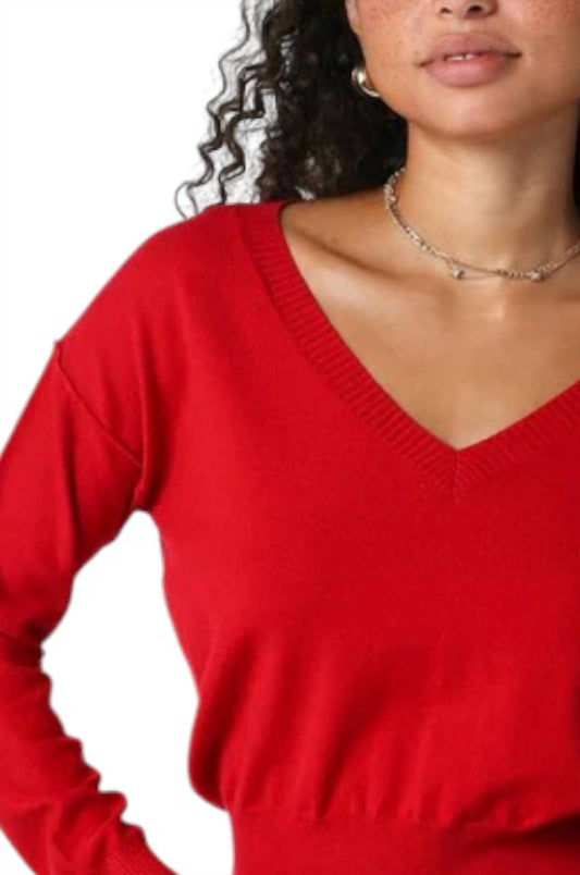 Olivaceous - Loren V Neck Sweater