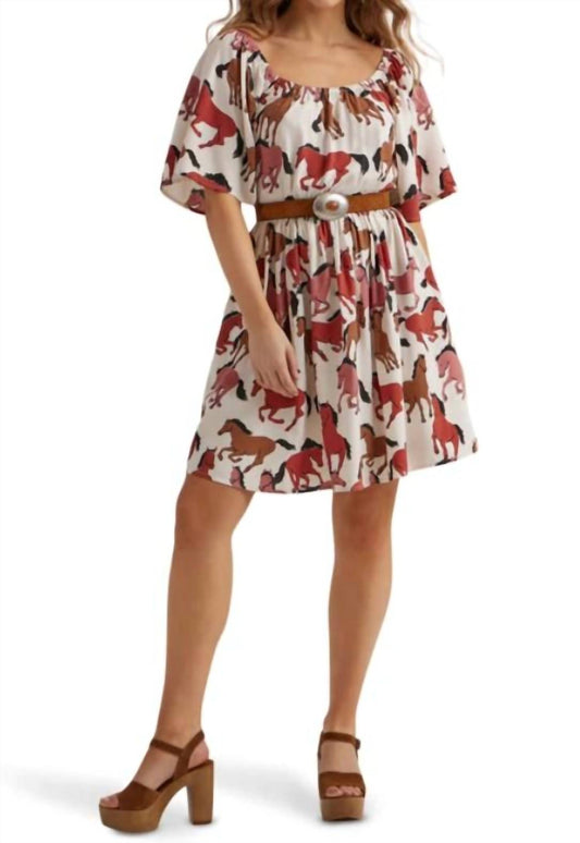 Wrangler - Retro Horse Print Punchy Dress