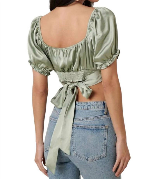 Mittoshop - SATIN SWEETHEART CROP TOP