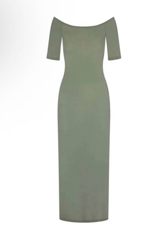 Anemos - Carolyn Off-the-shoulder Jersey Midi Dress