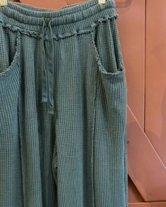 Rae Mode - Women's Mineral Washed Waffle Cacoon Pants