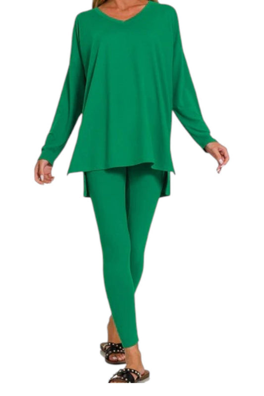 Zenana - V Neck Lounge Sets