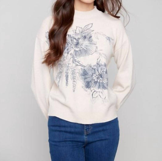 Charlie B - Women's Printed Mock Neck Sweater