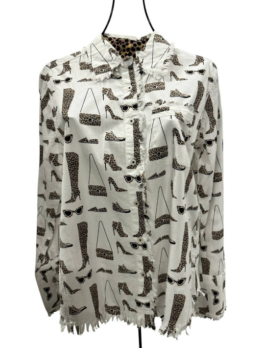 Tizzie - Fashionista Long Sleeve Button Up Top