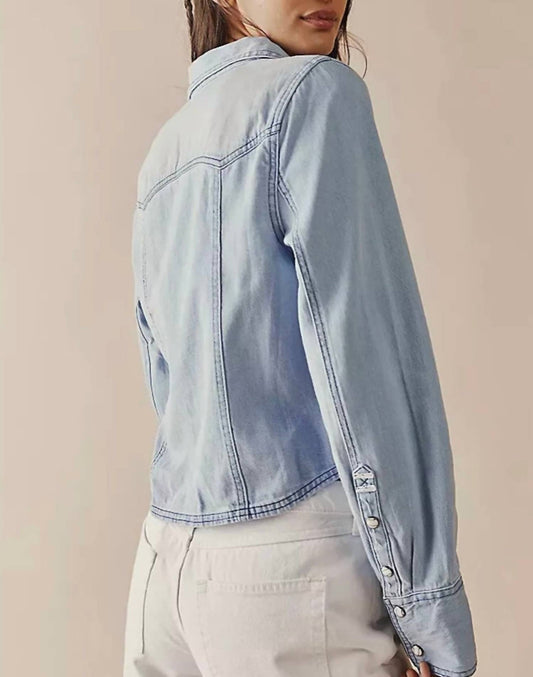 Free People - Women's Shrunken Denim Top