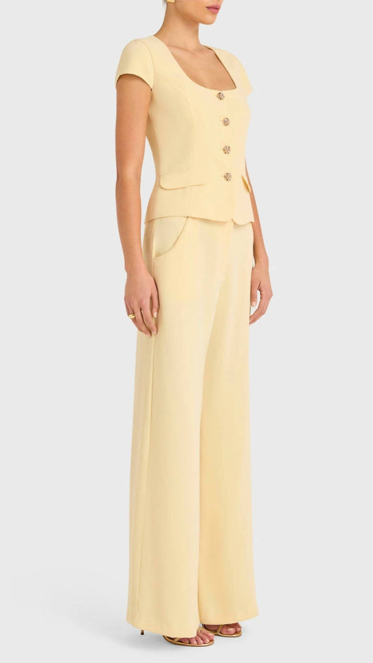 Amanda Uprichard - Kya Short Sleeve Top