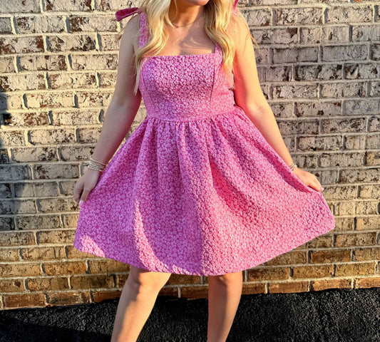 B.Right - Floral Tie Shoulder Mini Dress