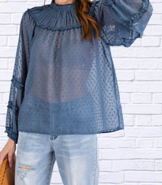 Easel - Dawn Chiffon Blouse