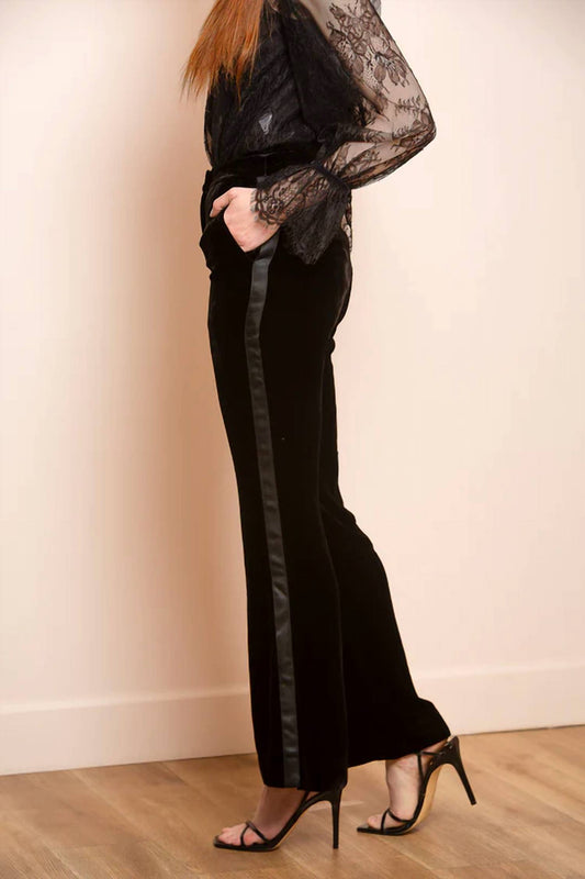 Jessie Liu - Silk Velvet Tuxeduo Pants