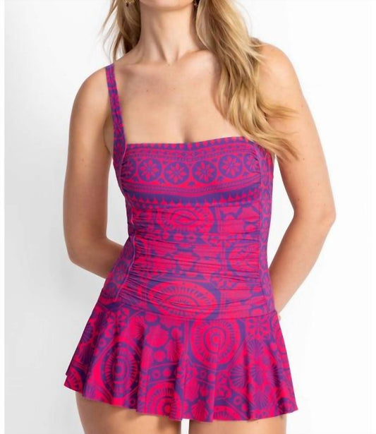 Johnny Was - MARYSOL RUCHED SKIRTED ONE PIECE