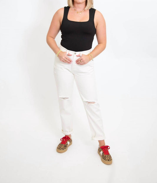 Wishlist - Straight Leg Distressed Jeans