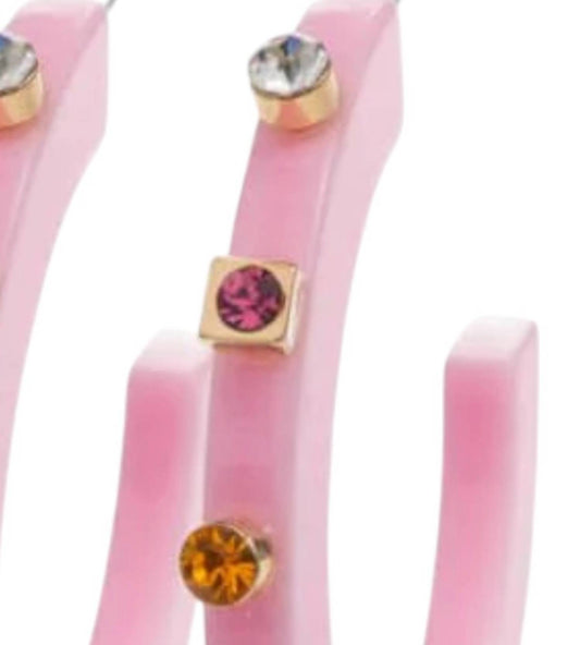 Smith & Co - Women's Large City Girl Jewel Hoop Earrings