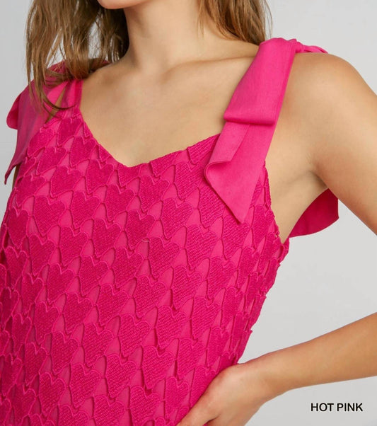 Umgee - Heart Lace Fringe Maxi Dress