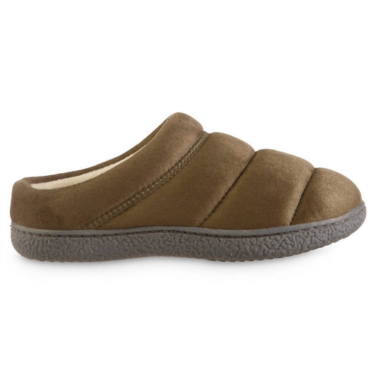 Isotoner - Women's Recycled Microsuede Puffer Clog Slipper