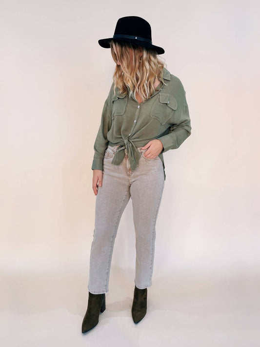 Fdj - Olivia Mid Rise Straight Jeans