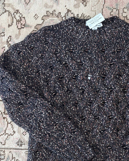 Autumn Cashmere - Women's Criss Cross Cable Crewneck Sweater