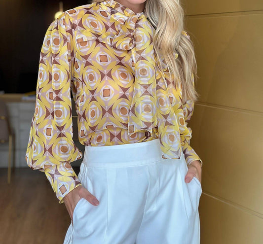 Strass - Silk Puffed Sleeves Blouse