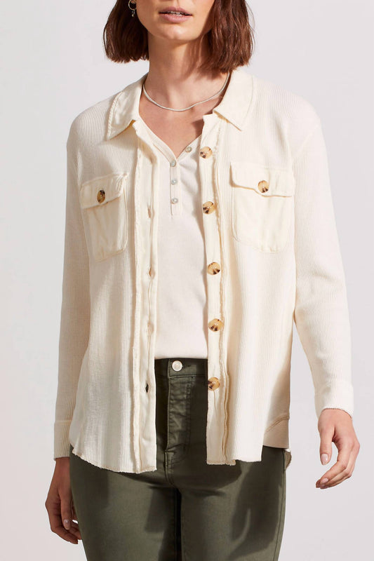 Tribal - COTTON BUTTON-UP SHACKET