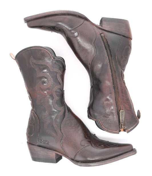 Bedstu - Women's Deuce Mid-calf Western Leather Boot